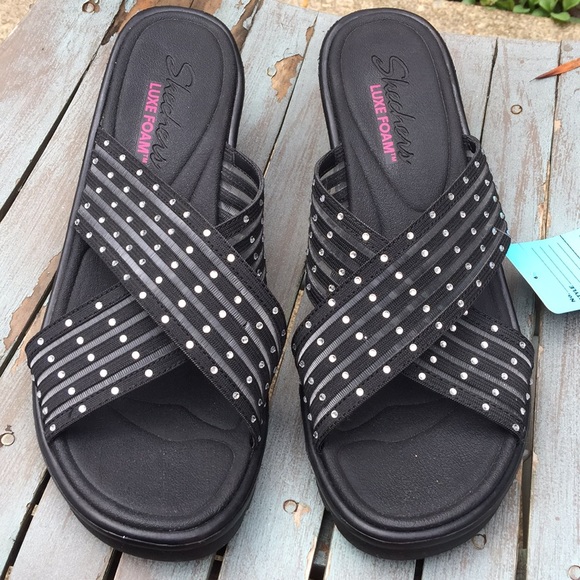 skechers rhinestone sandals